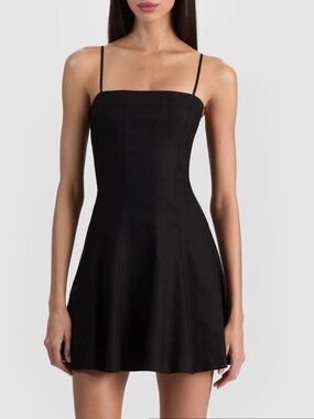 ALICE + OLIVIA KATHLEEN MINI DRESS BLACK